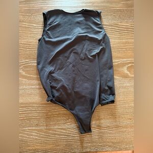 Skims Black Essential Crew Neck Bodysuit